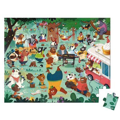 Janod 54 Parça Puzzle Ayıcık Ailesi