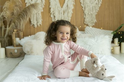 KidZee Z-Suit Z-Suit Pure Blush Patikli Uzun Tulum (1.0 Tog)