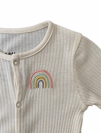 Little Basics Uzun Kollu Fitilli Tulum - Ivory