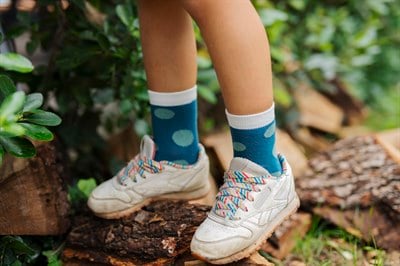 Little Yucca Çorap - Mavi Daireler