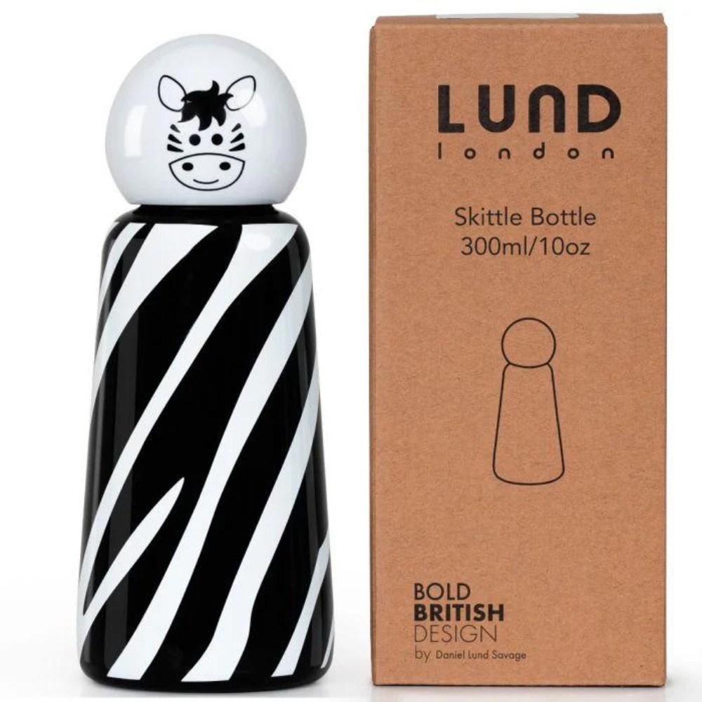 Lund London Skittle Water Bottle Termos 300ml - Zebra