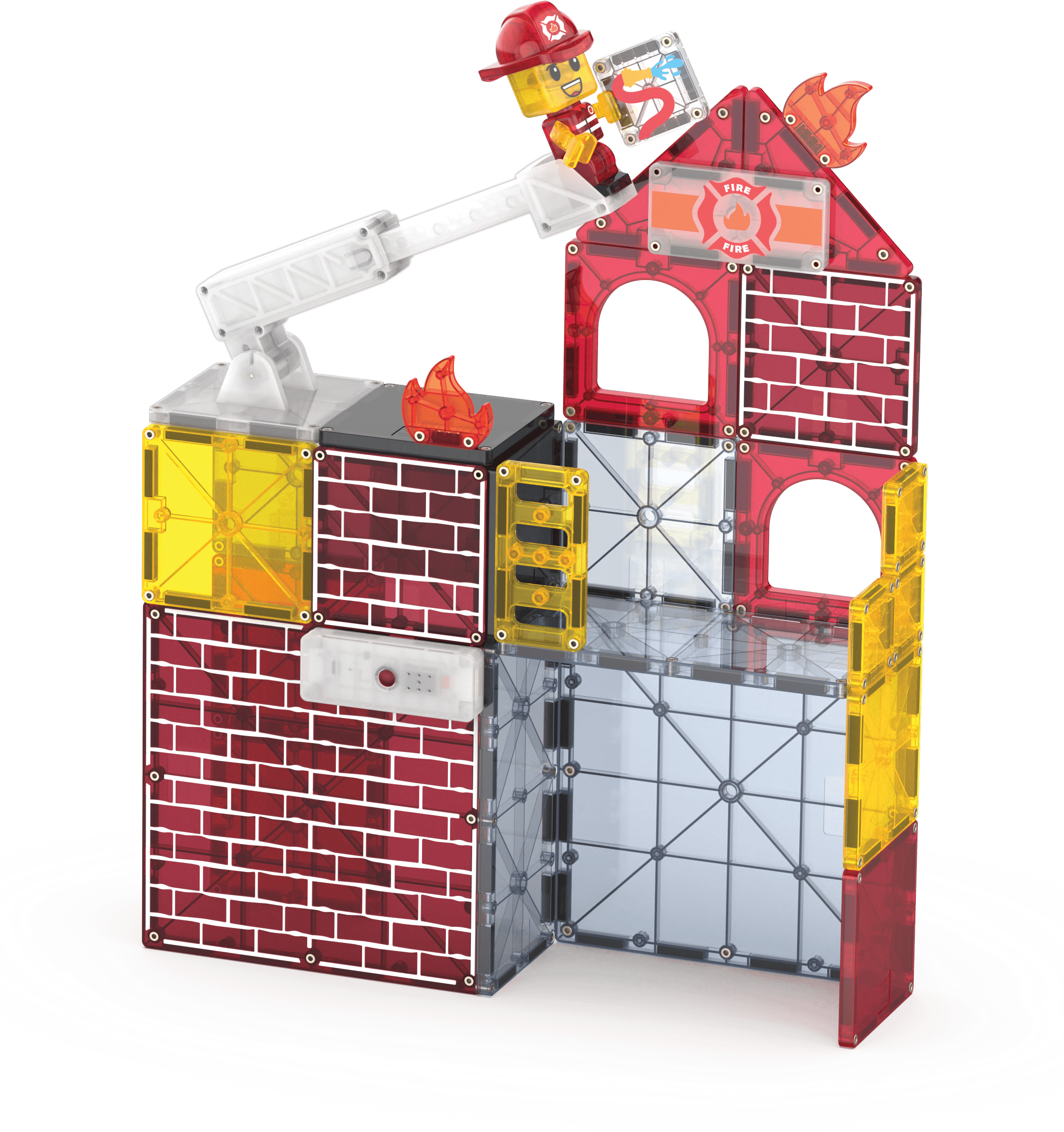 MagnaTiles Fire Station - 50 Parça