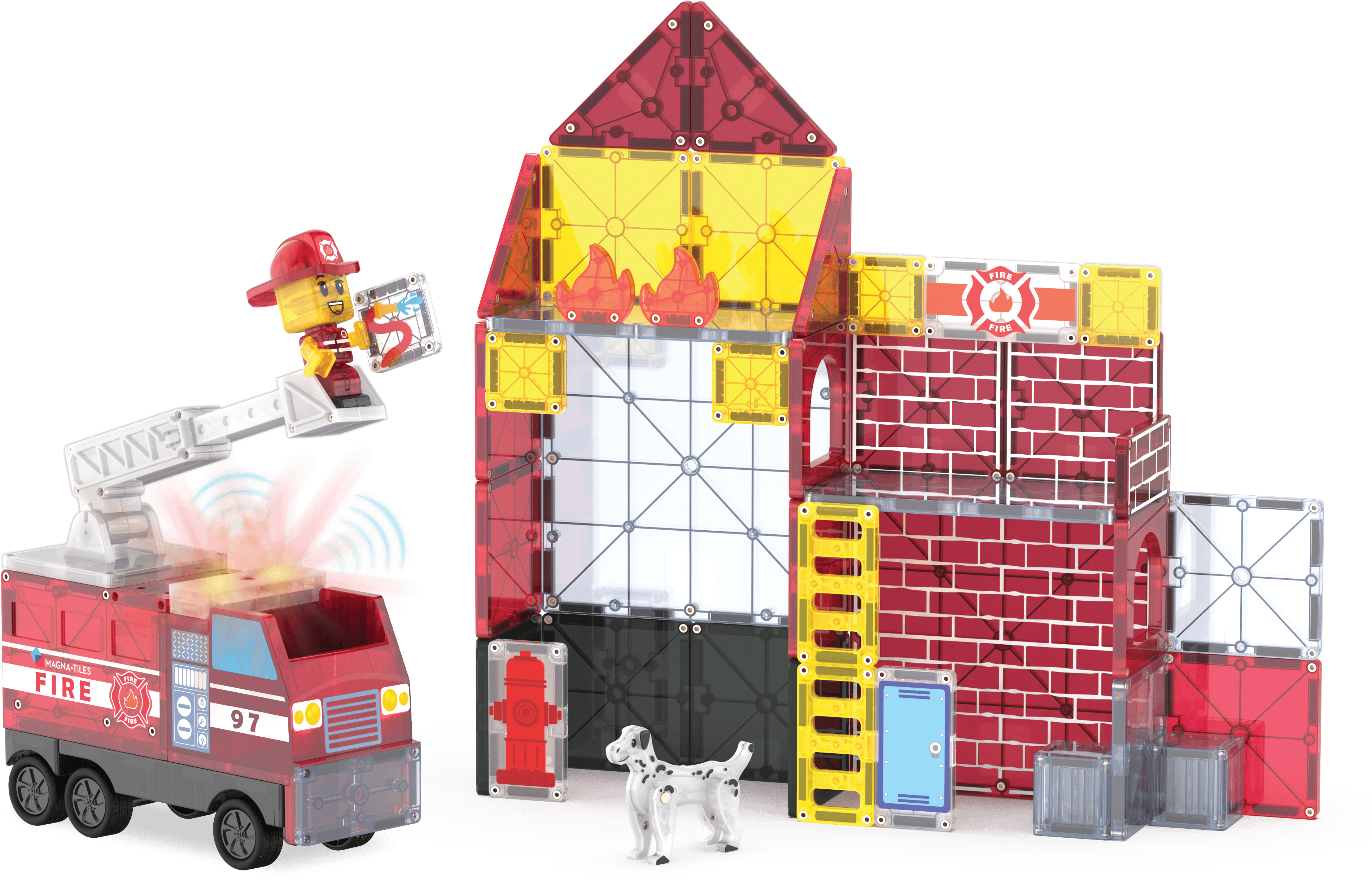 MagnaTiles Fire Station - 50 Parça