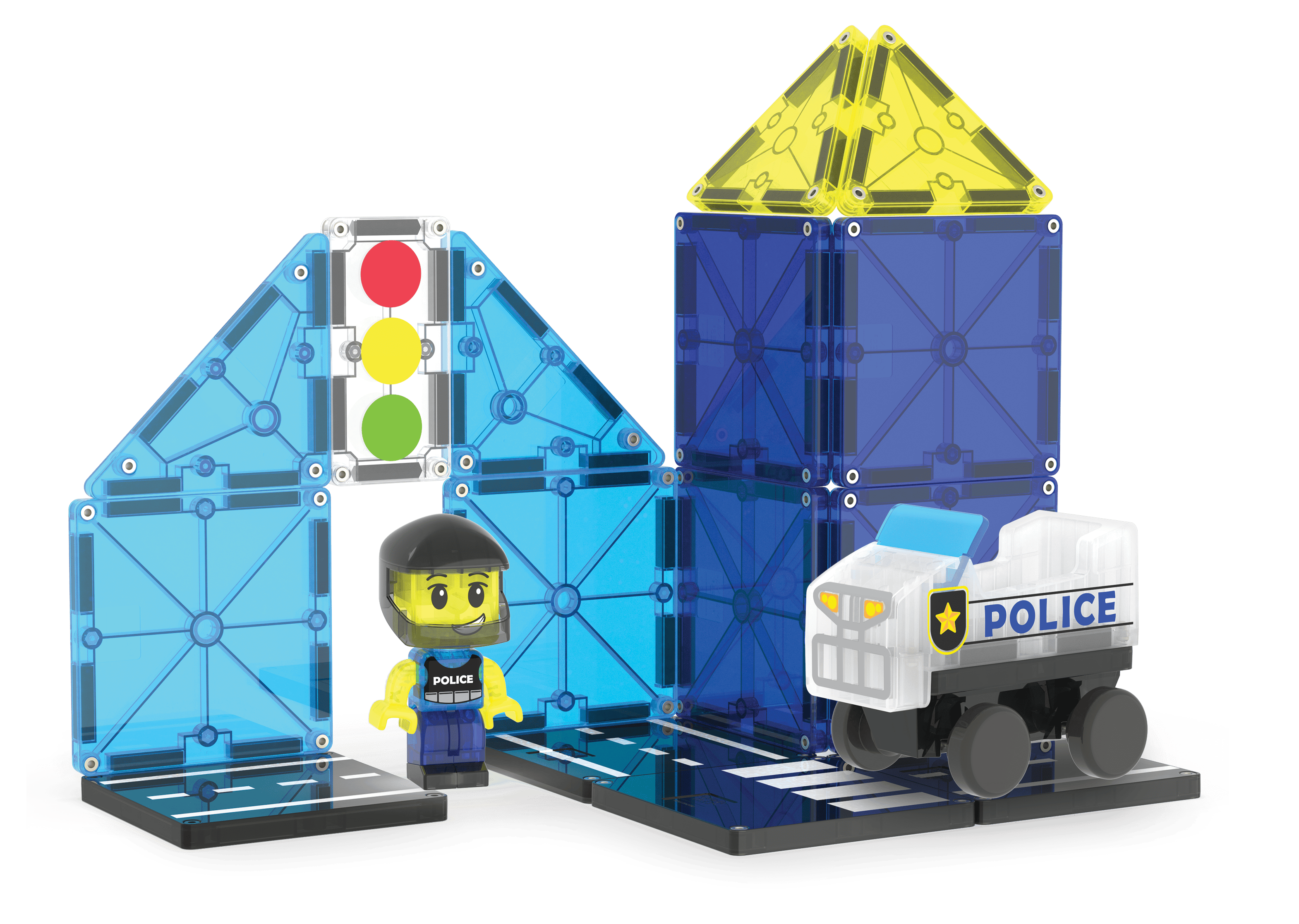 MagnaTiles Police Patrol - 20 Parça