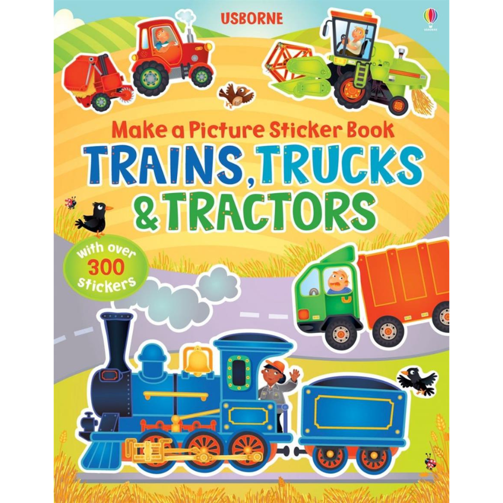 Make a Picture Sticker Book Trains, Trucks & Tractors