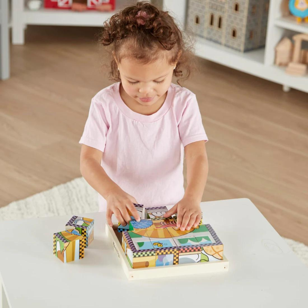 Melissa - Doug Ahşap 6lı Küp Yapboz - Evcil Hayvanlar