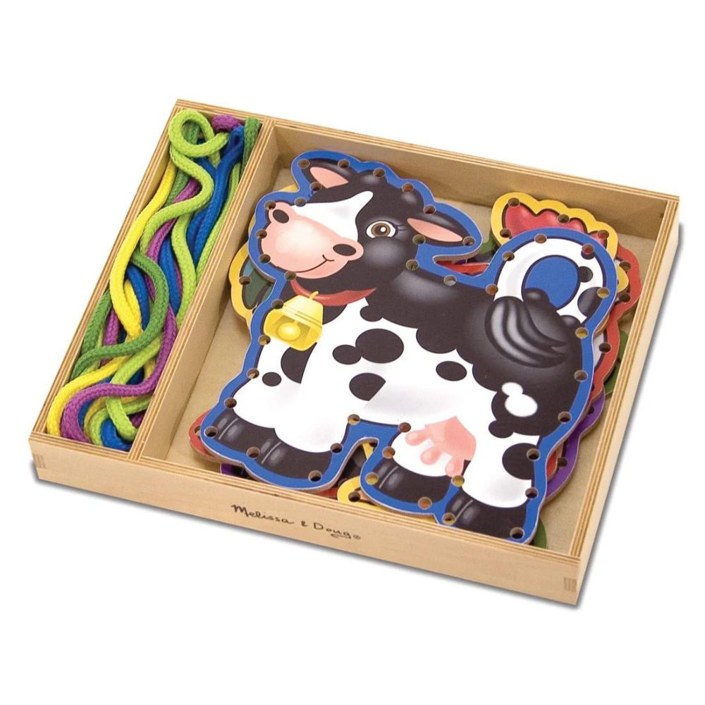 Melissa - Doug Ahşap İp Geçirme - Çiftlik Hayvanları