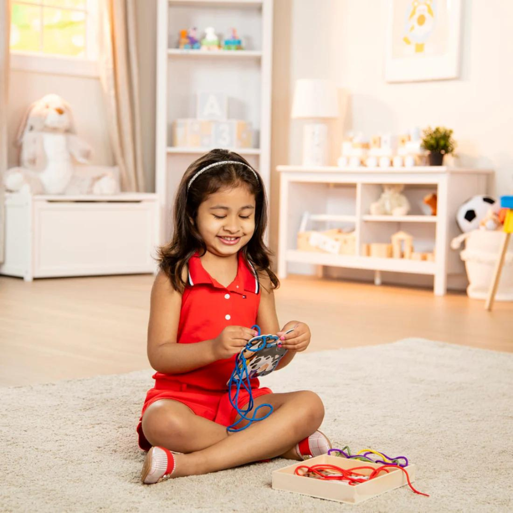 Melissa - Doug Ahşap İp Geçirme - Çiftlik Hayvanları