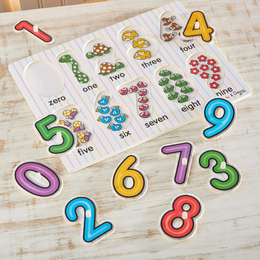 Melissa - Doug Ahşap Tutmalı Yapboz - Sayılar