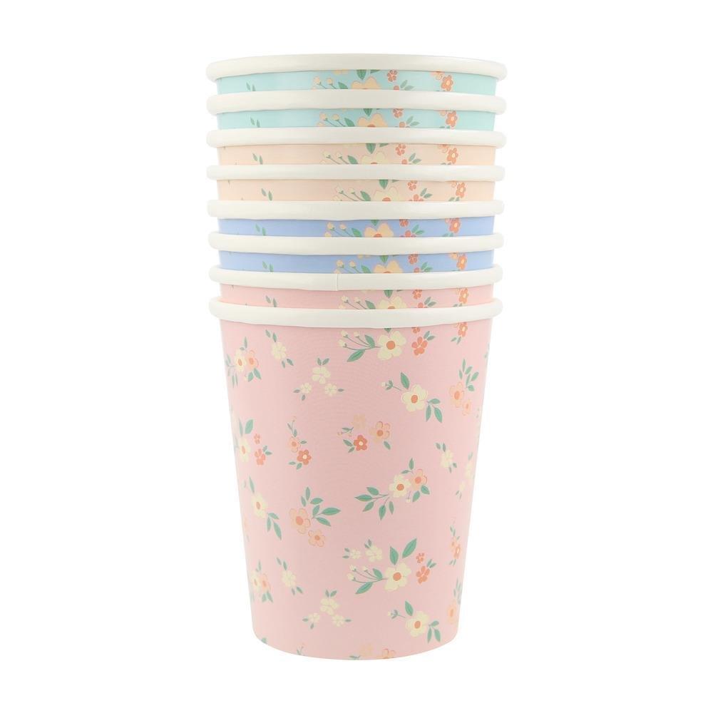 Meri Meri Bardak - Vintage Ditsy Bardaklar - 8 Adet