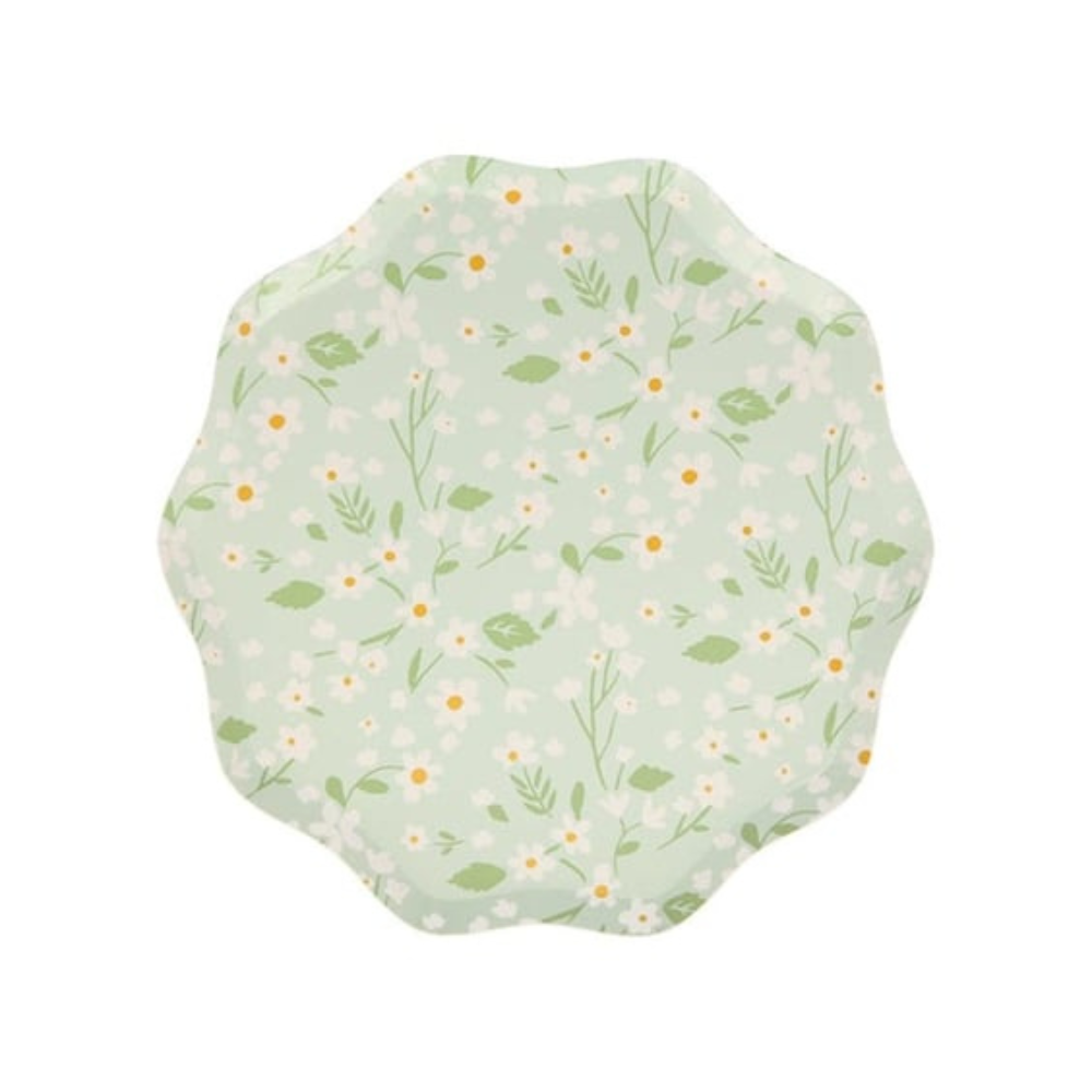 Meri Meri - Çiçekli Tabaklar - M - 12'li