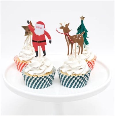 Meri Meri Cupcake Kit - Yeni Yıl İkonlu 24'lü