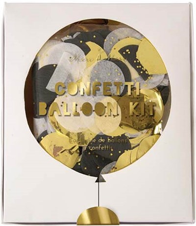 Meri Meri Metallic Confetti Balloon Kit Metalik Konfetili Balon Kit