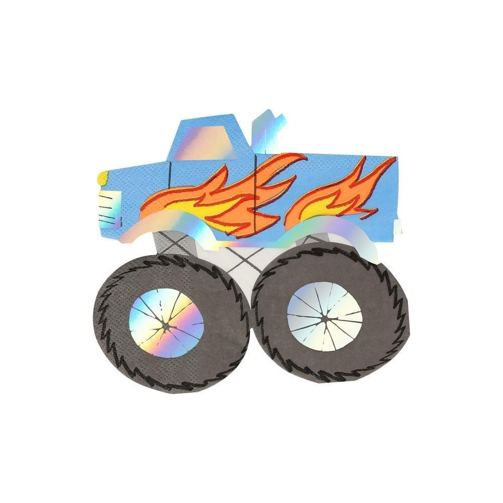 Meri Meri Peçete - Monster Truck Peçeteler - 16 Adet