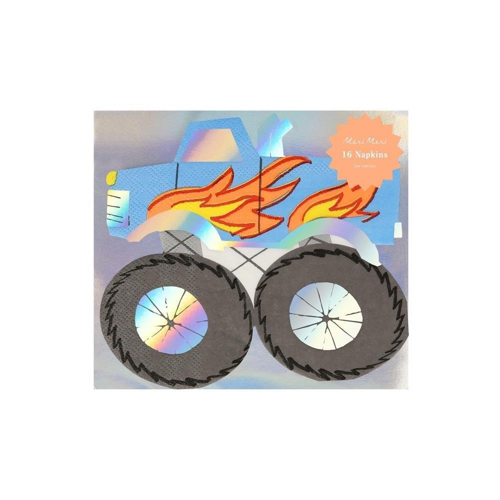 Meri Meri Peçete - Monster Truck Peçeteler - 16 Adet