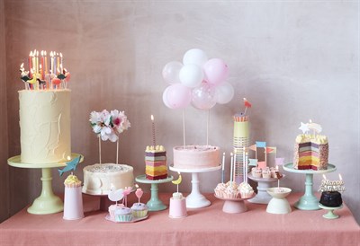 Meri Meri Pembe Balonlar Pasta Süsü