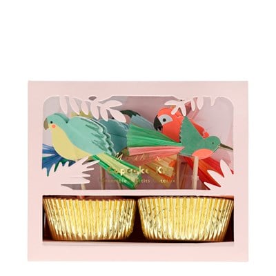 Meri Meri Tropikal Kuşlar Cupcake Kit (24'lü)
