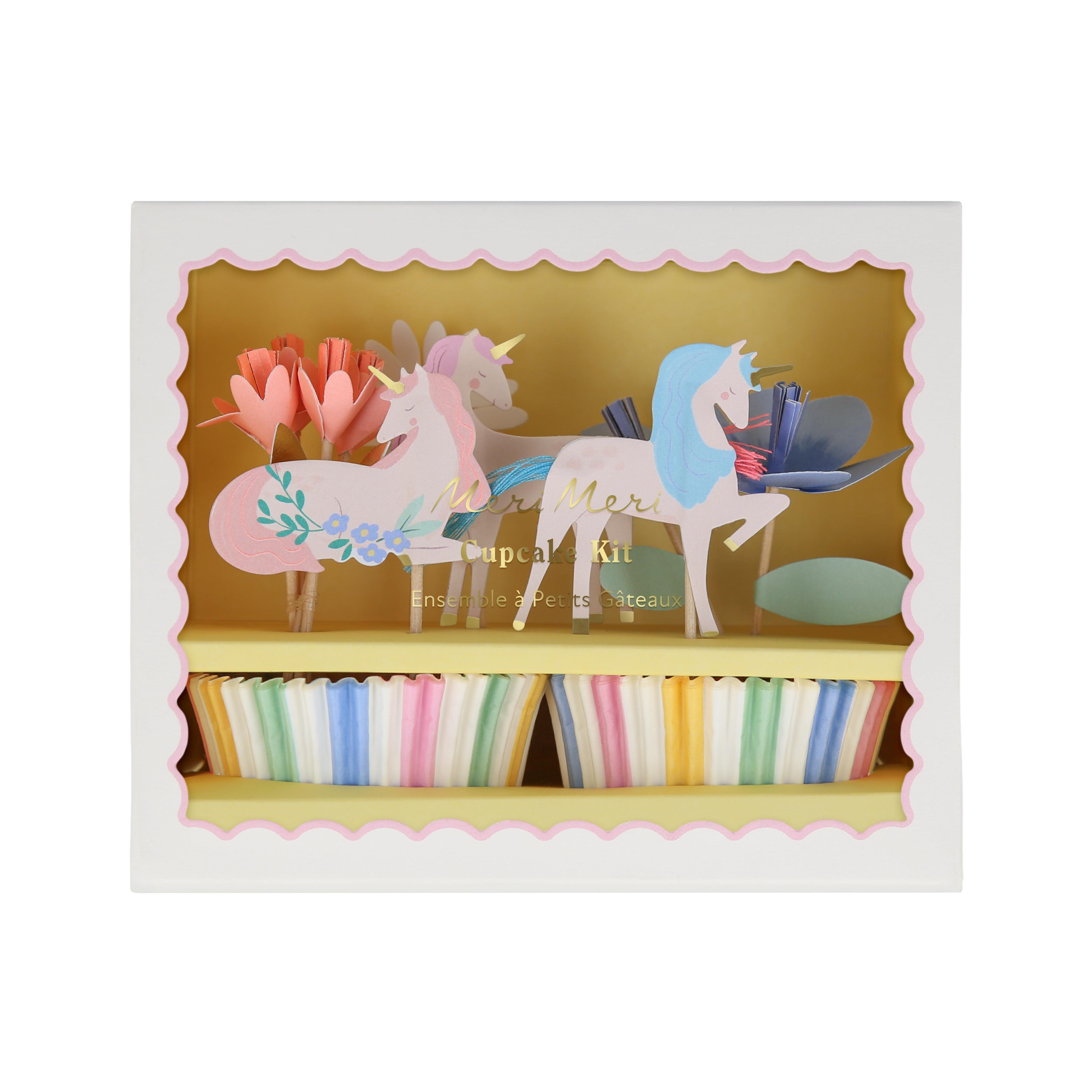 Meri Meri  - Unicorn Cupcake Kit - 24 Adet