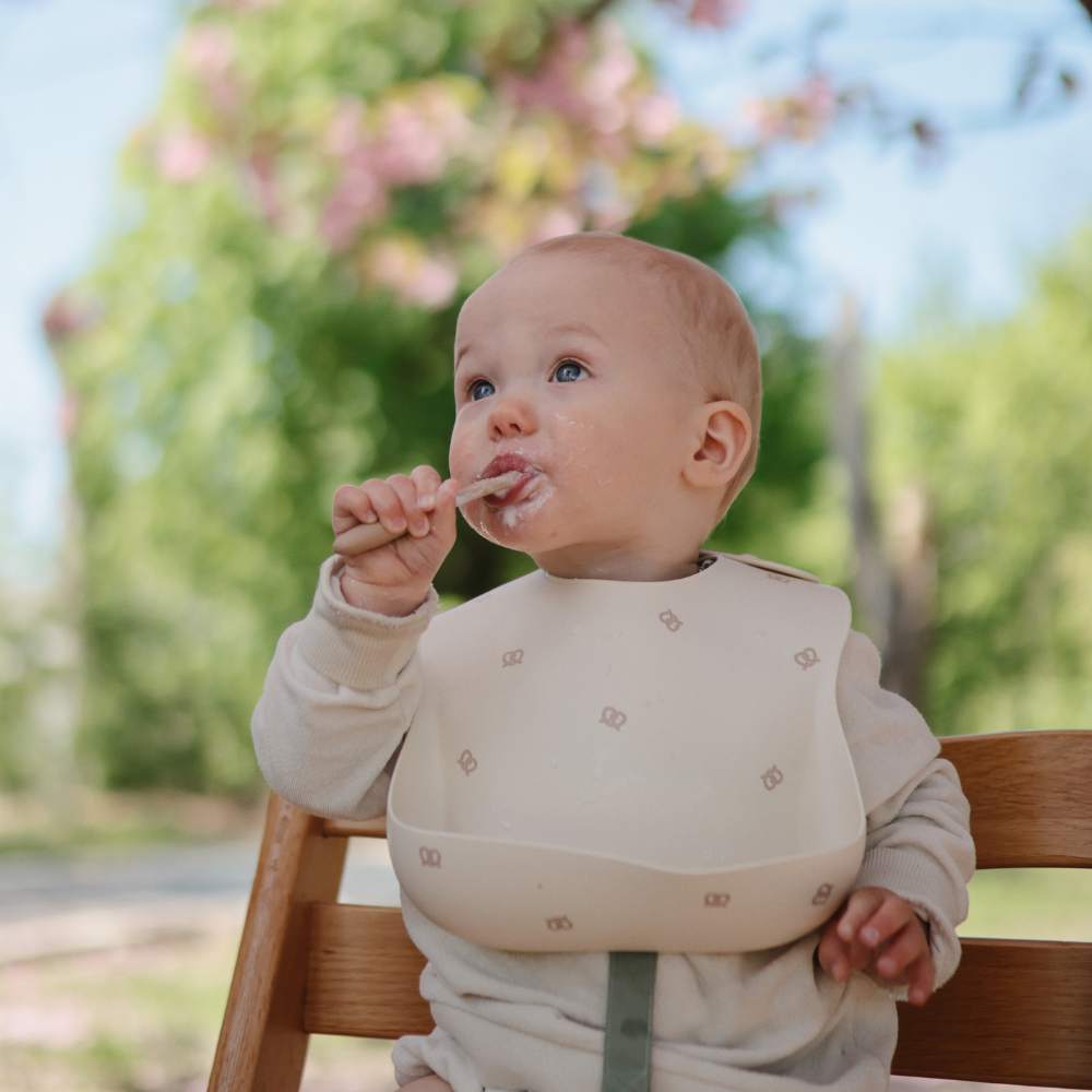 Mushie First Feeding Kaşık Seti - Cambridge Blue/Shifting Sand