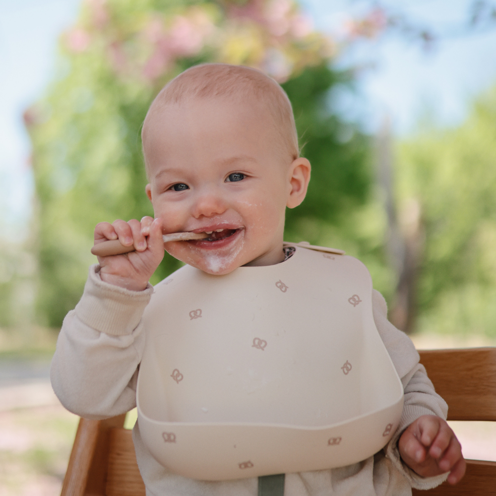 Mushie First Feeding Kaşık Seti - Cambridge Blue/Shifting Sand