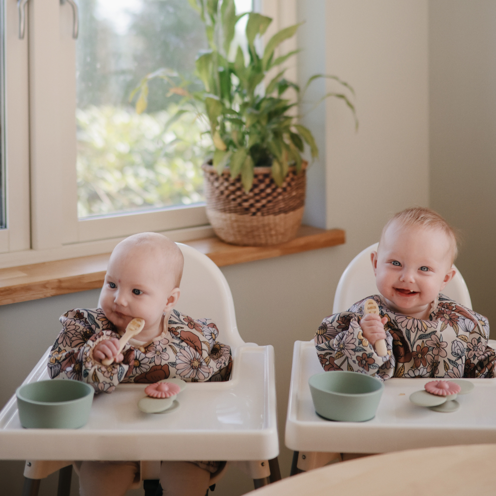 Mushie First Feeding Kaşık Seti - Cambridge Blue/Shifting Sand