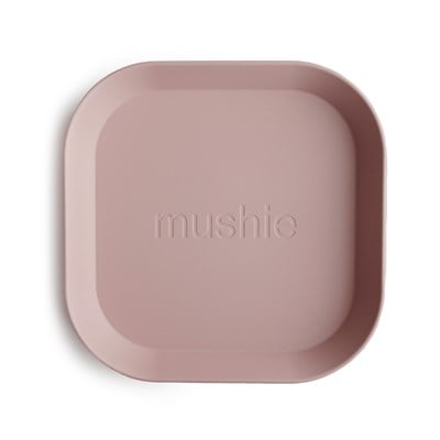 Mushie İkili Kare Yemek Tabağı - Blush
