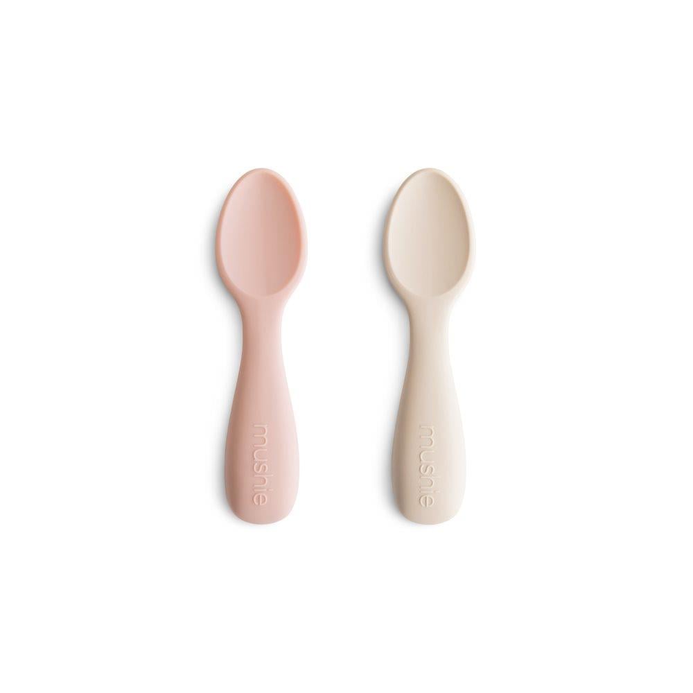 Mushie İkili Silikon Kaşık - Blush/Shifting Sand