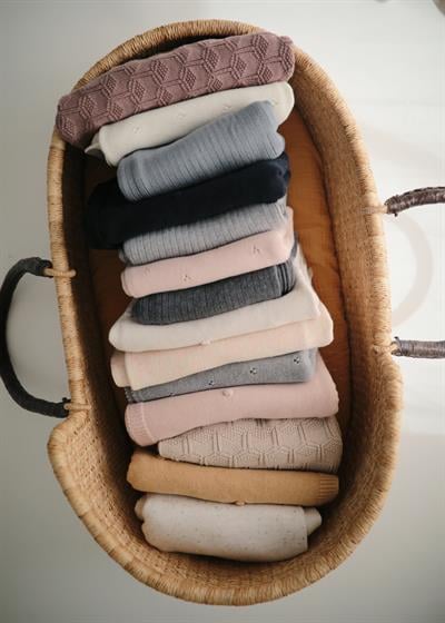 Mushie Organik Bebek Battaniyesi - Ribbed Smoke