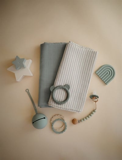 Mushie Organik Müslin Örtü / Kundak - Roman Green