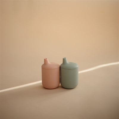 Mushie Pipetli Silikon Sippy Cup - Blush