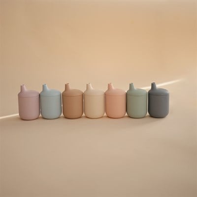Mushie Pipetli Silikon Sippy Cup - Blush