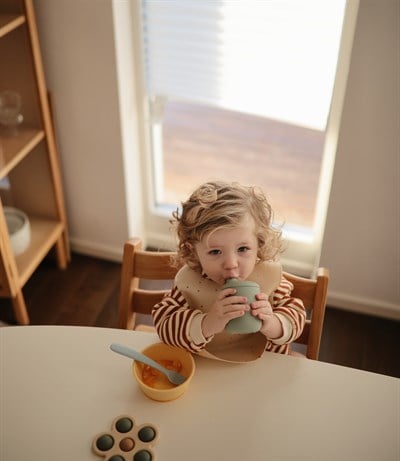 Mushie Pipetli Silikon Sippy Cup - Cambridge Blue