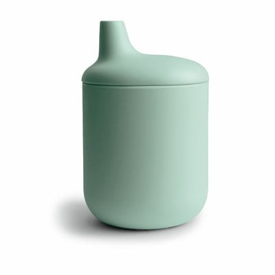 Mushie Pipetli Silikon Sippy Cup - Cambridge Blue