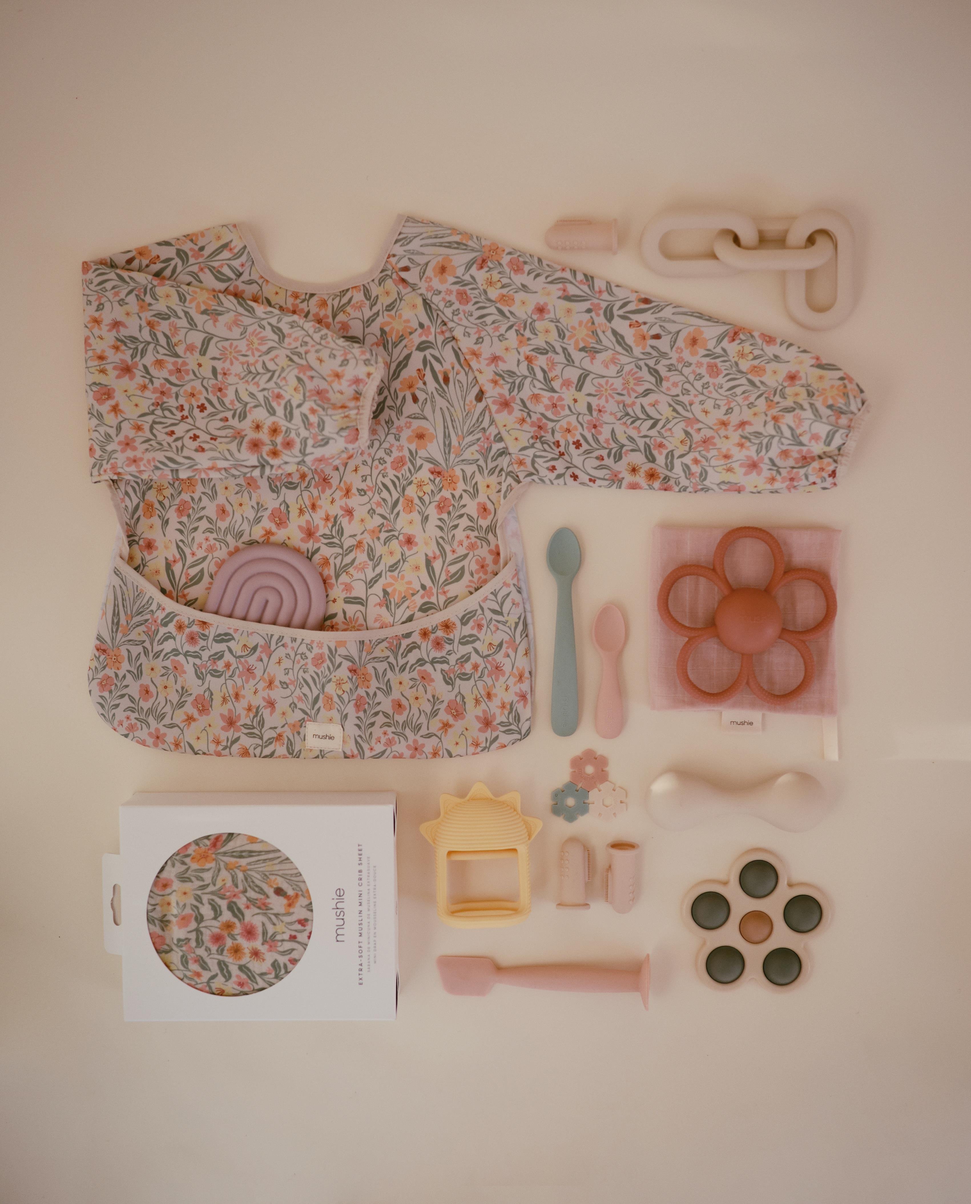 Mushie Uzun Kollu Önlük - Pastel Blooms