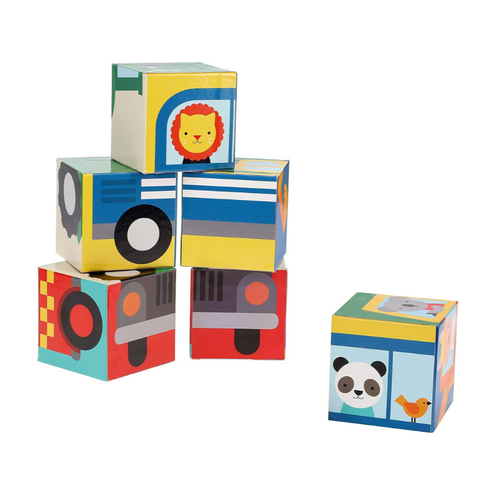 Petit Collage Yapboz Blokları - Vehicles