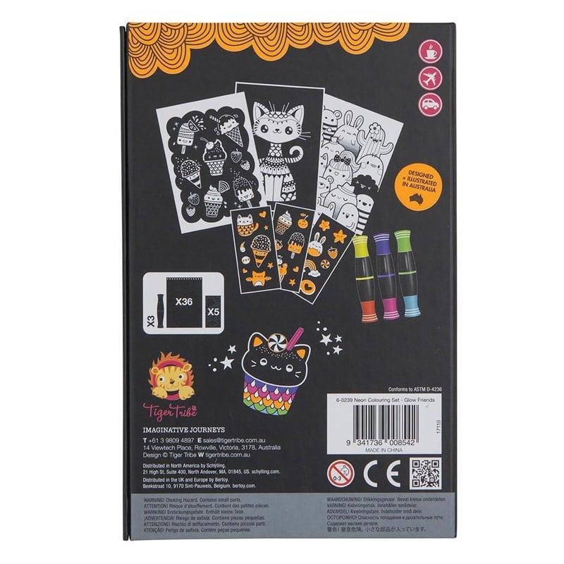 Tiger Tribe Neon Boyama Seti - Glow Friends