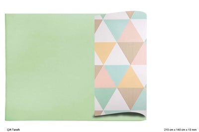 Unigo Comflor Oyun Halısı - Pastel Triangle (210cm x 140cm x 13mm)