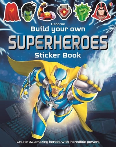 Usborne Build Your Own Superheroes Sticker Book