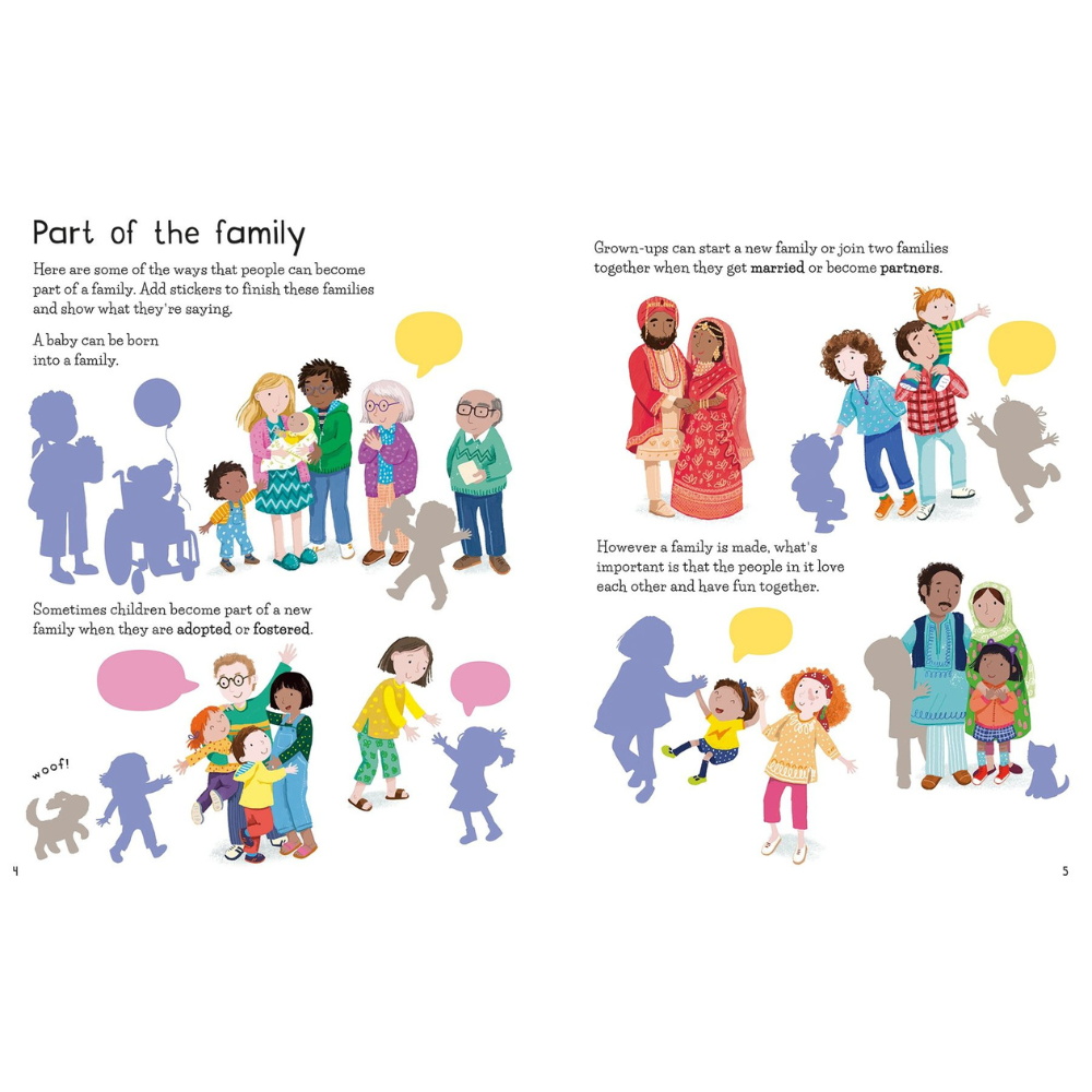 Usborne First Sticker Book Families