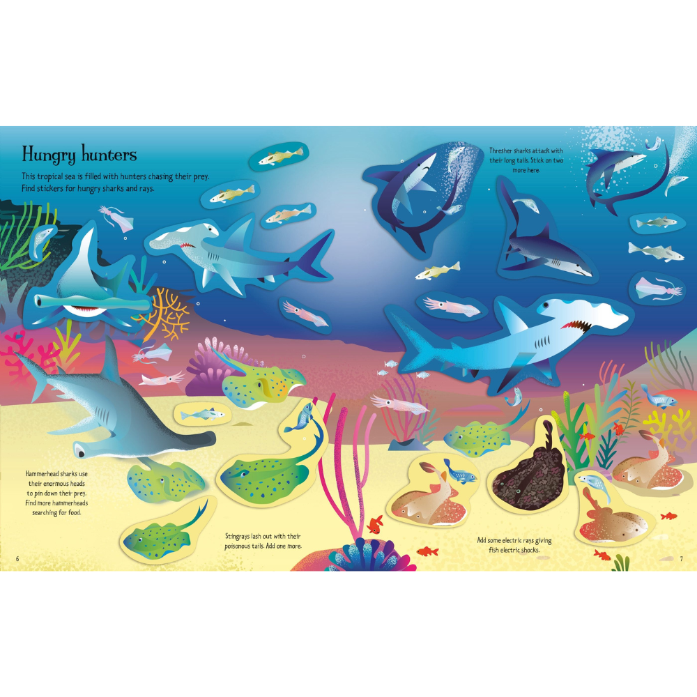 Usborne First Sticker Book Sharks and Rays
