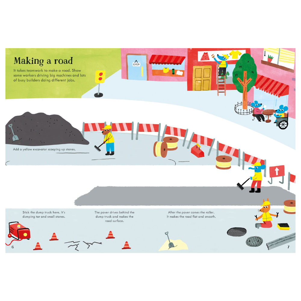 Usborne Little First Stickers Building Site