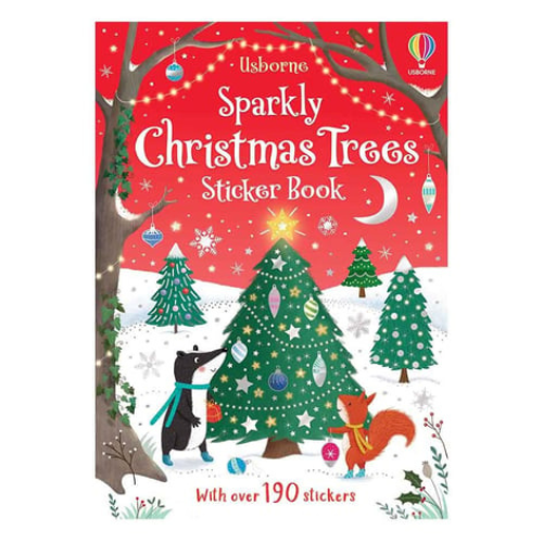 Usborne Sparkly Christmas Trees Sticker Book
