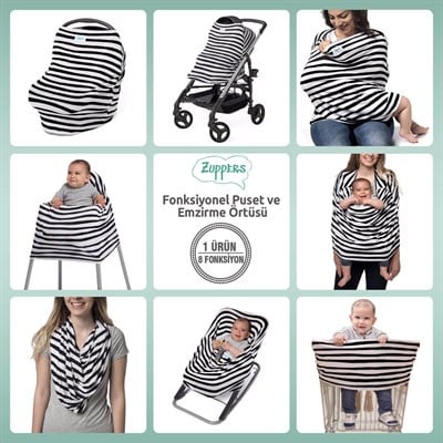 Zuppers Fonksiyonel Puset & Emzirme Örtüsü – Trio