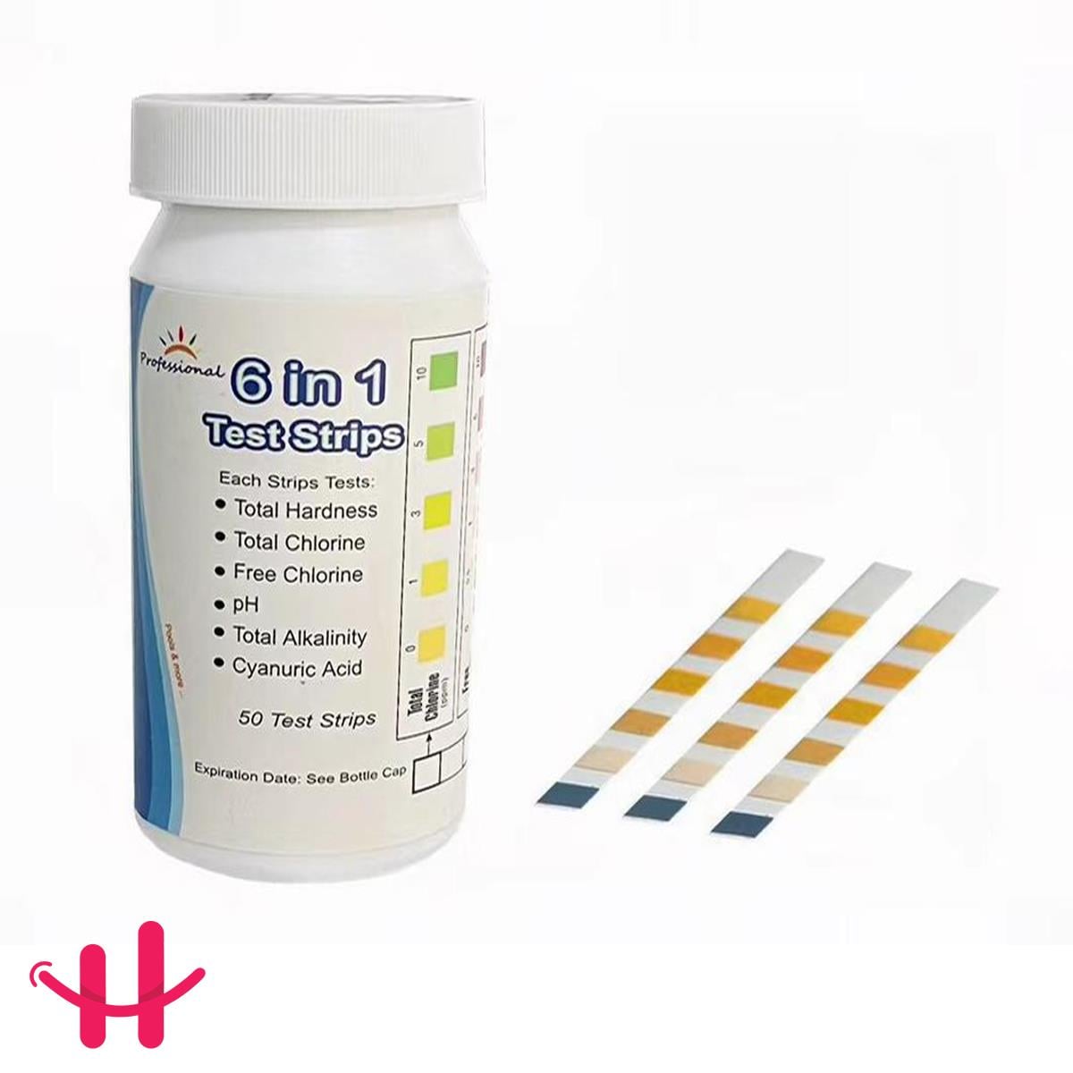 6'sı 1 Arada Test Kiti (50 Şerit) | Havuz Test Kiti | 