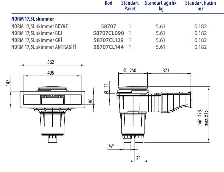 Norm İnce Ağızlı Skimmer | Skimmer | 