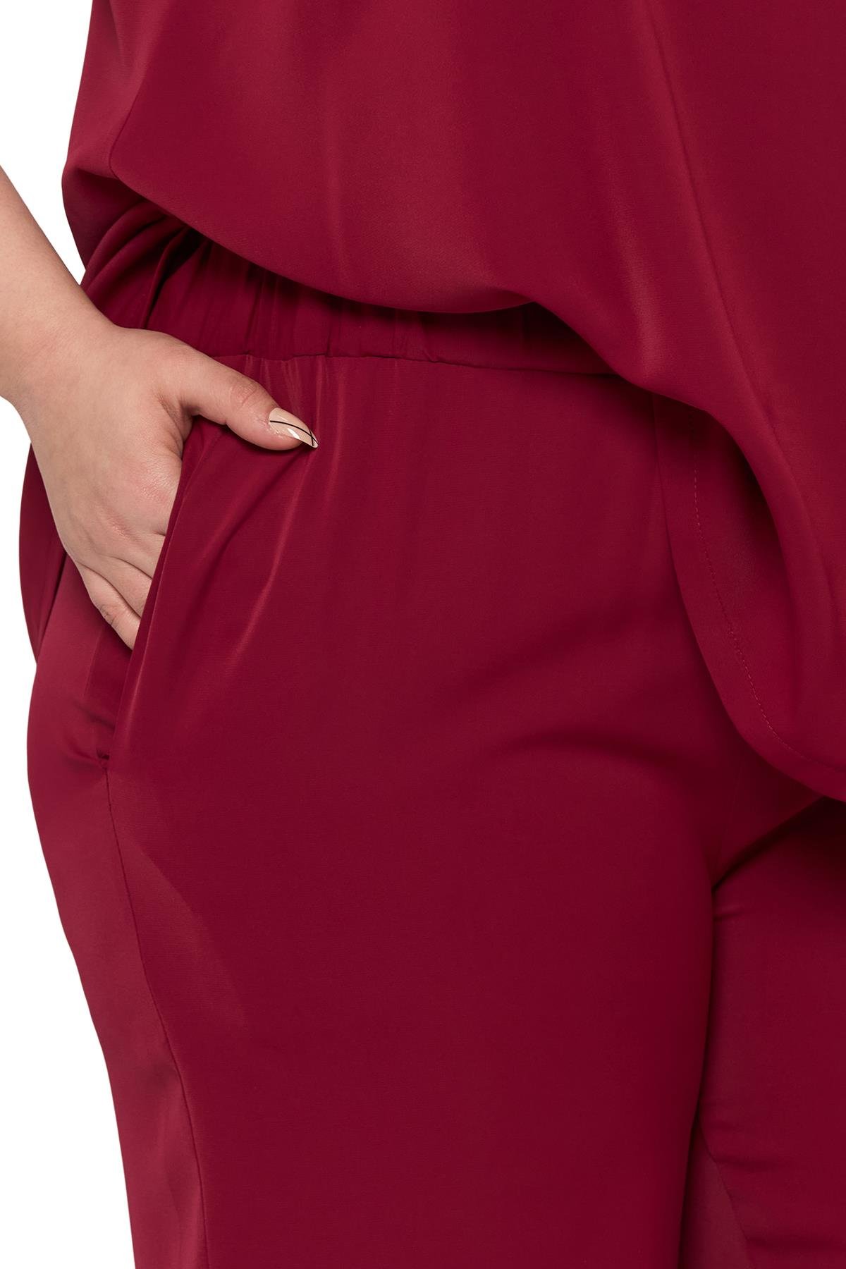 Bluz | Pantolon TakımlarDisentis Modest Büyük Beden Kolsuz Bluz Bol Paça Pantolon Bordo İkili TakımDISENTIS MODESTBüyük Beden Kolsuz Bluz Bol Paça Pantolon Bordo İkili Takım