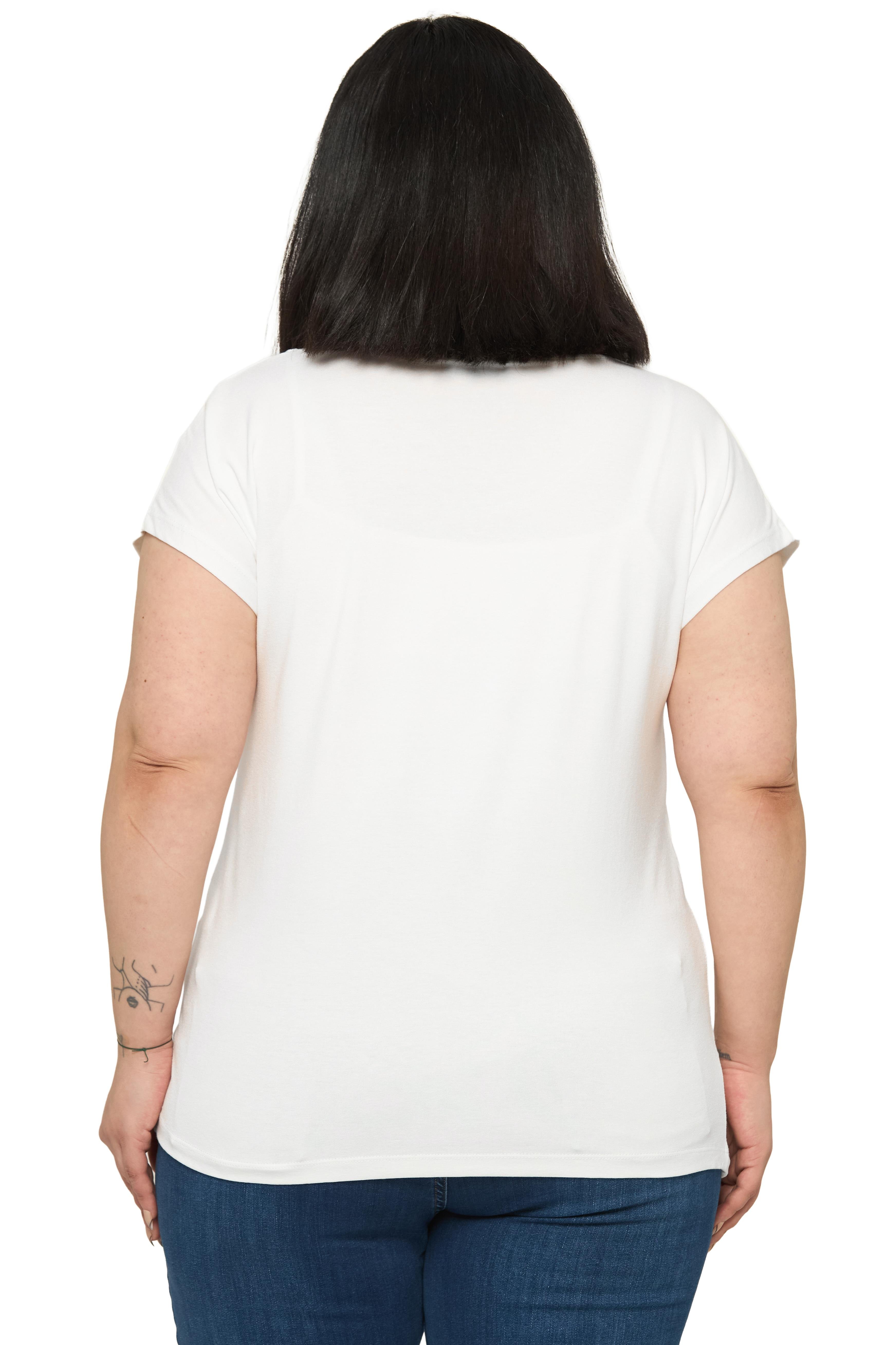 BluzDisentis Modest Büyük Beden Düşük Kısa Kollu Omuzda Baklava Desenli Ekru BluzDISENTIS MODESTBüyük Beden Düşük Kısa Kollu Omuzda Baklava Desenli Ekru Bluz