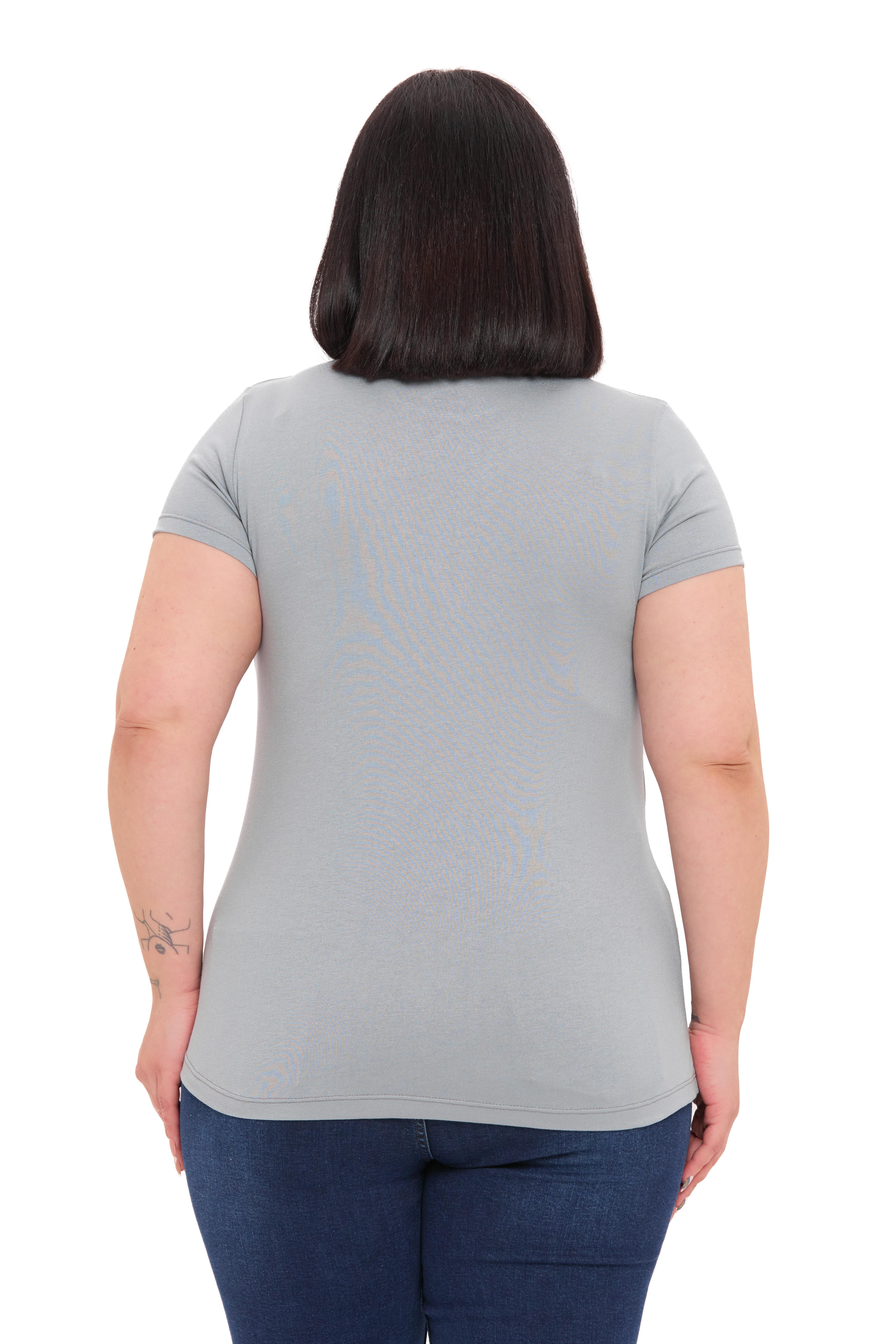 Body | TopDisentis Modest Büyük Beden Bisiklet Yaka Kısa Kollu Viskon Açık Gri BodyDISENTIS MODESTBüyük Beden Bisiklet Yaka Kısa Kollu Viskon Açık Gri Body