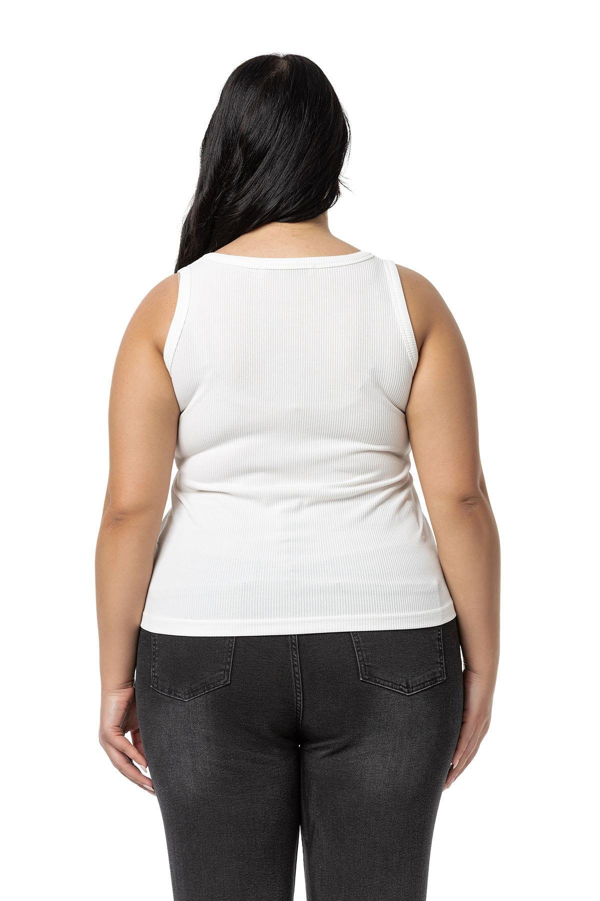 Body | TopDisentis Modest Büyük Beden Poplin Patlı Kaşkorse Ekru AtletDISENTIS MODESTBüyük Beden Poplin Patlı Kaşkorse Ekru Body