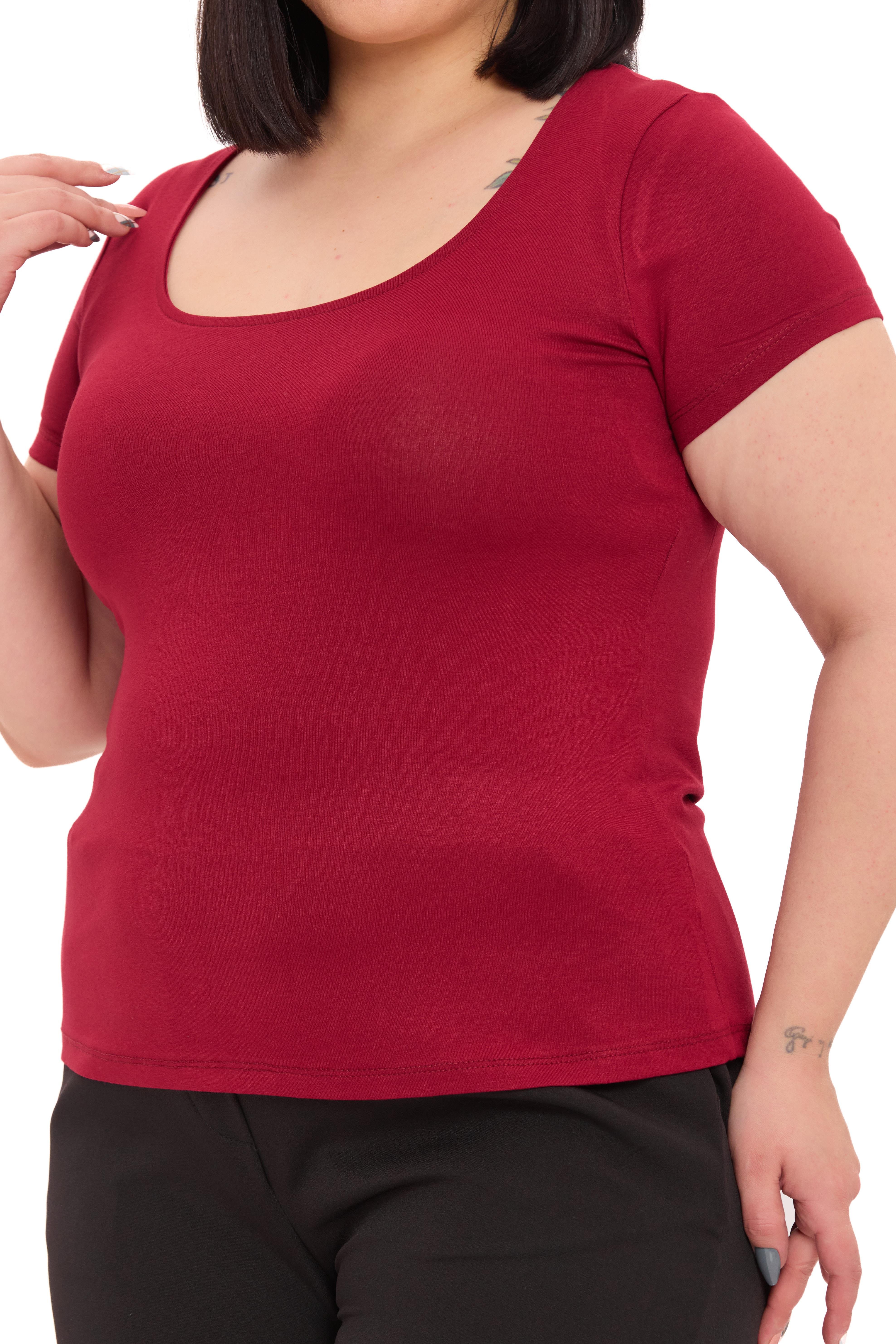 Body | TopDisentis Modest Büyük Beden U Yaka Kısa Kollu Viskon Bordo BodyDISENTIS MODESTBüyük Beden U Yaka Kısa Kollu Viskon Bordo Body